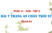 Bài 7 trang 49 Toán 11 Tập 2 Chân trời sáng tạo